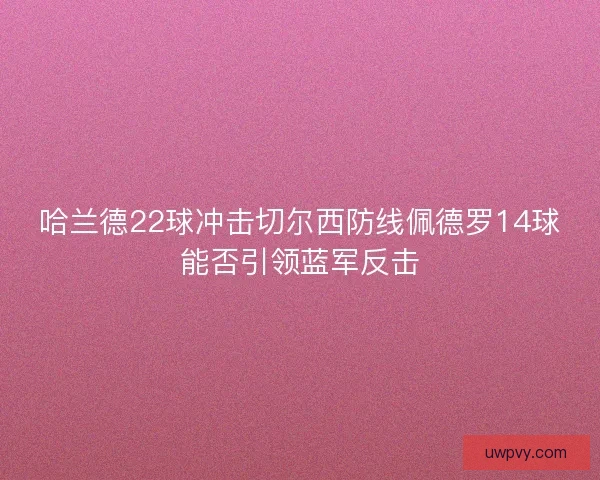 哈兰德22球冲击切尔西防线佩德罗14球能否引领蓝军反击